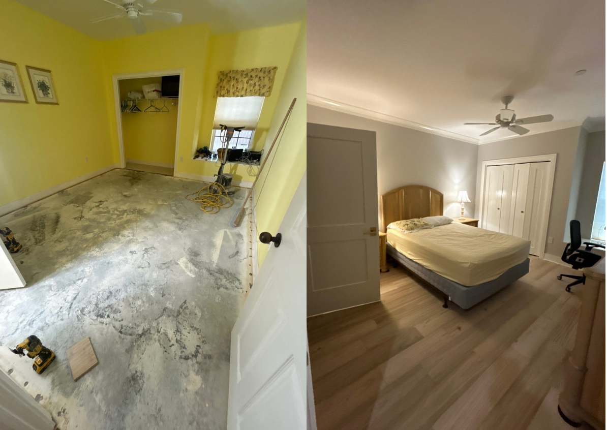 Renovated bedroom-Reconstruction-New-Improved-Modern