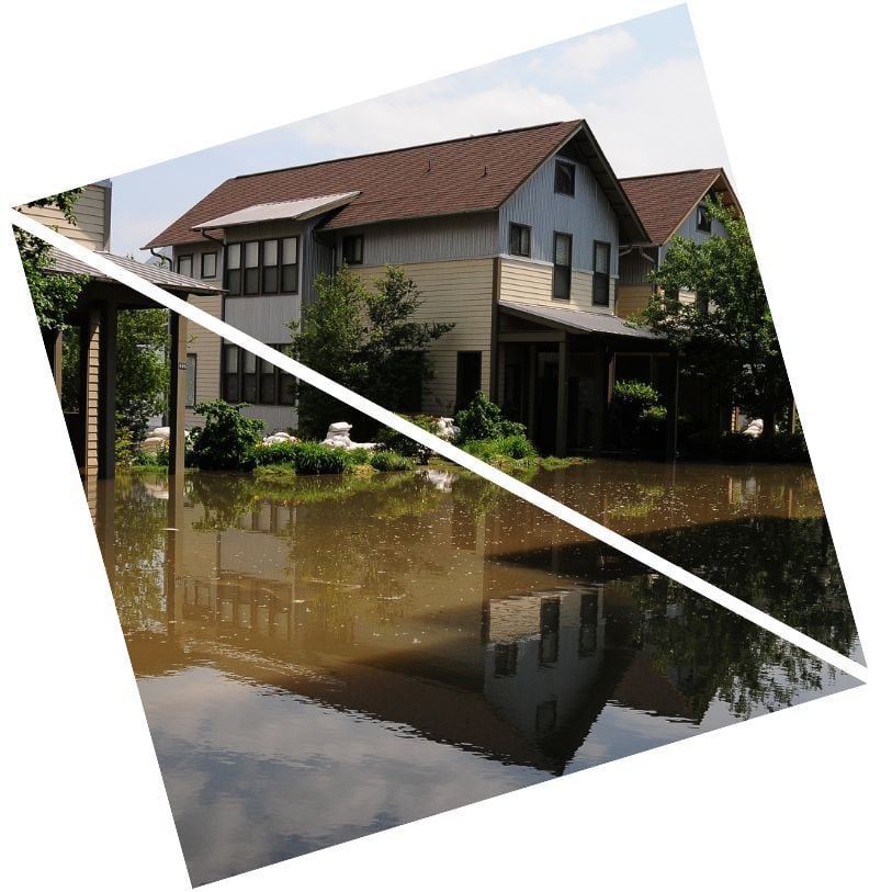 flooded home